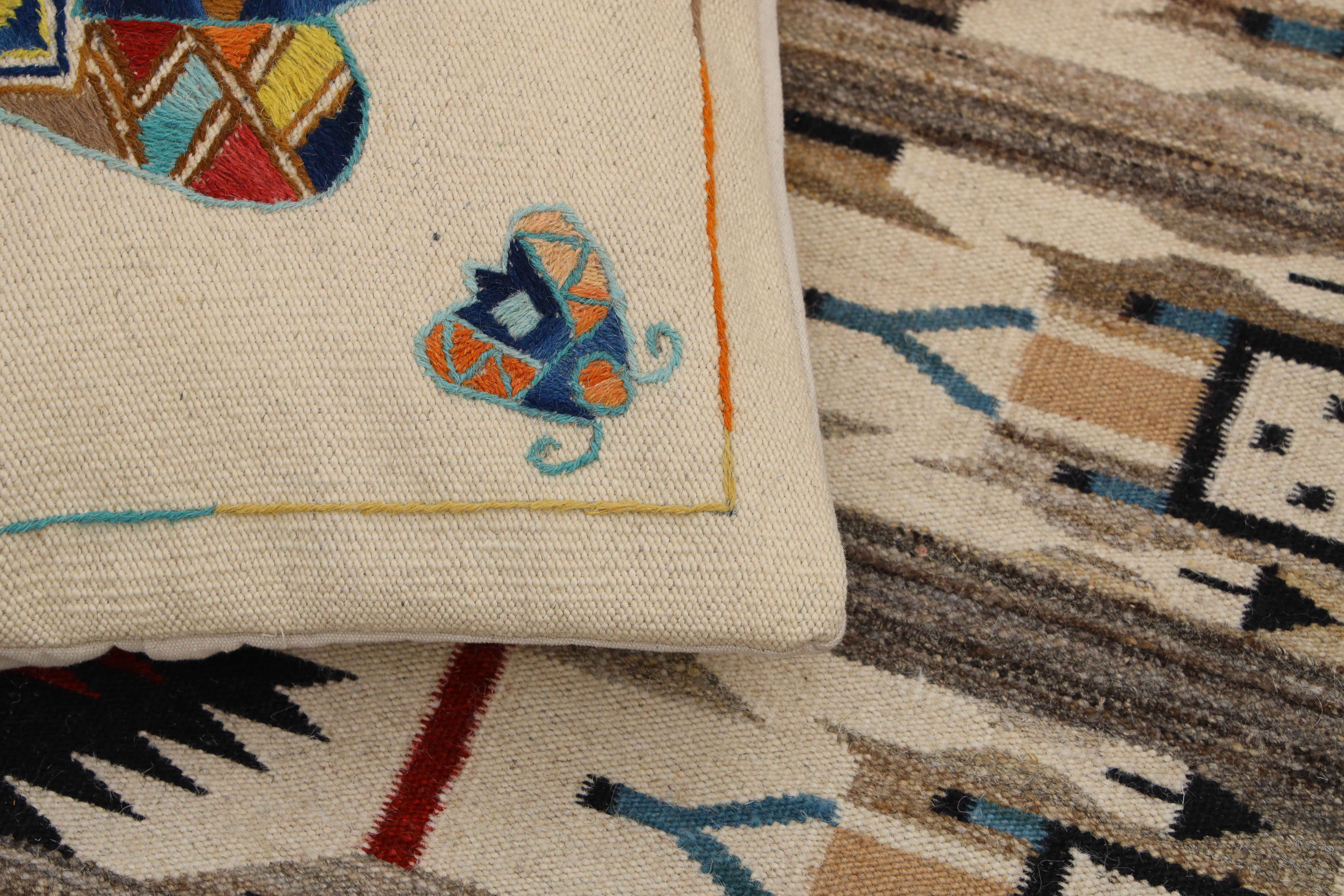 HAND EMBROIDERED THROWS/ CUSHIONS