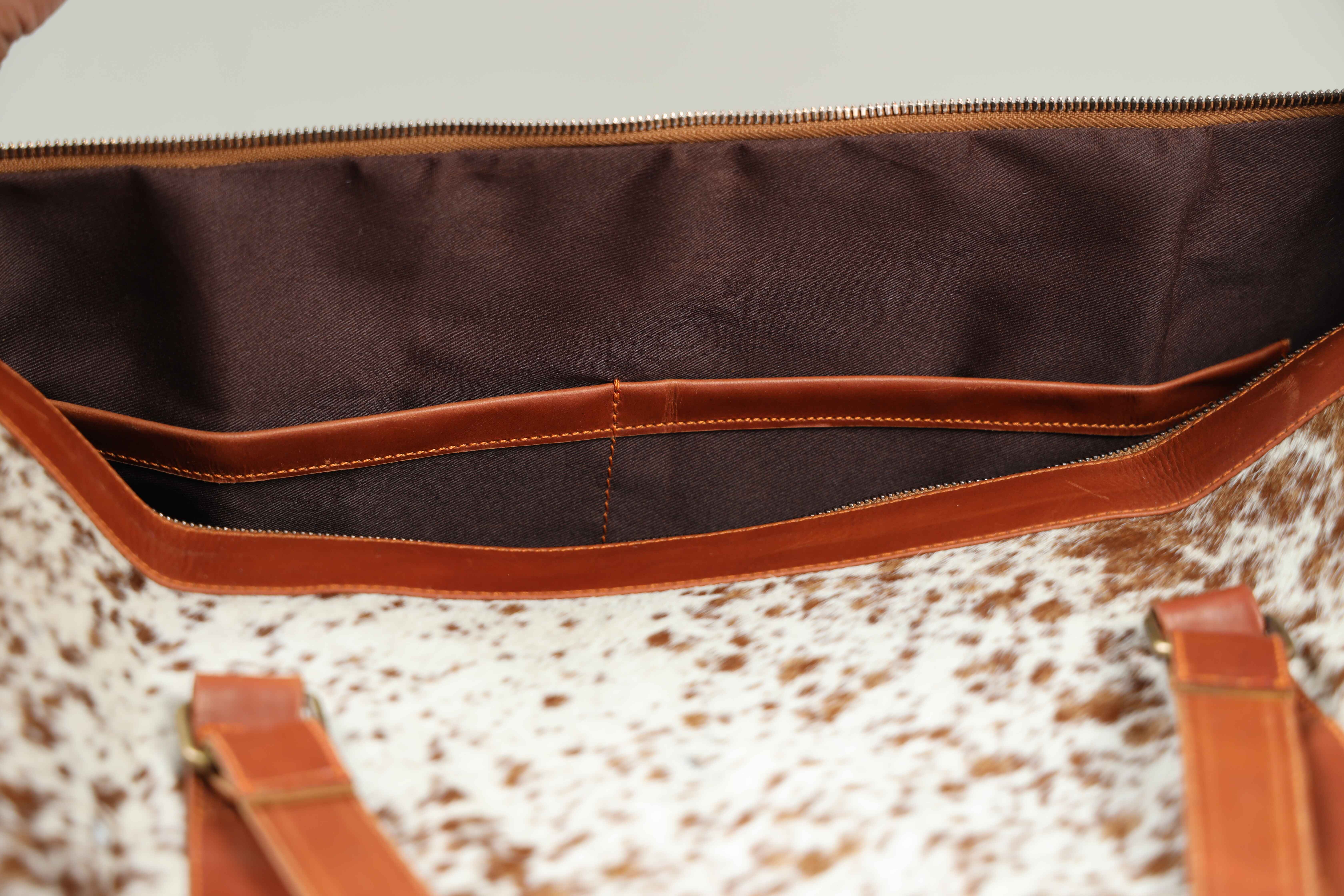 HAIR-ON FRINGES DUFFLE BAG
