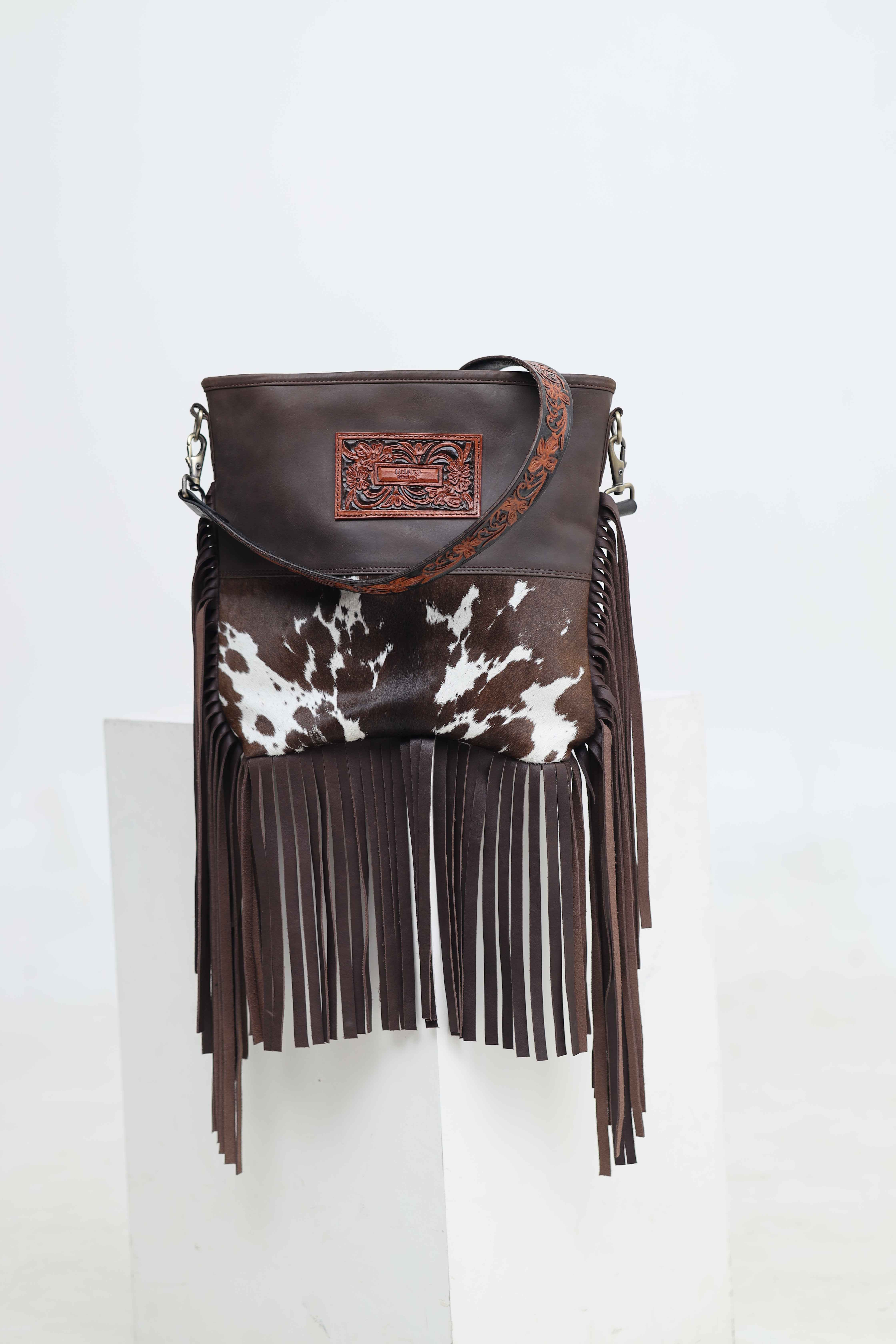 HAIR-ON-FRINGS TOTE BAGS