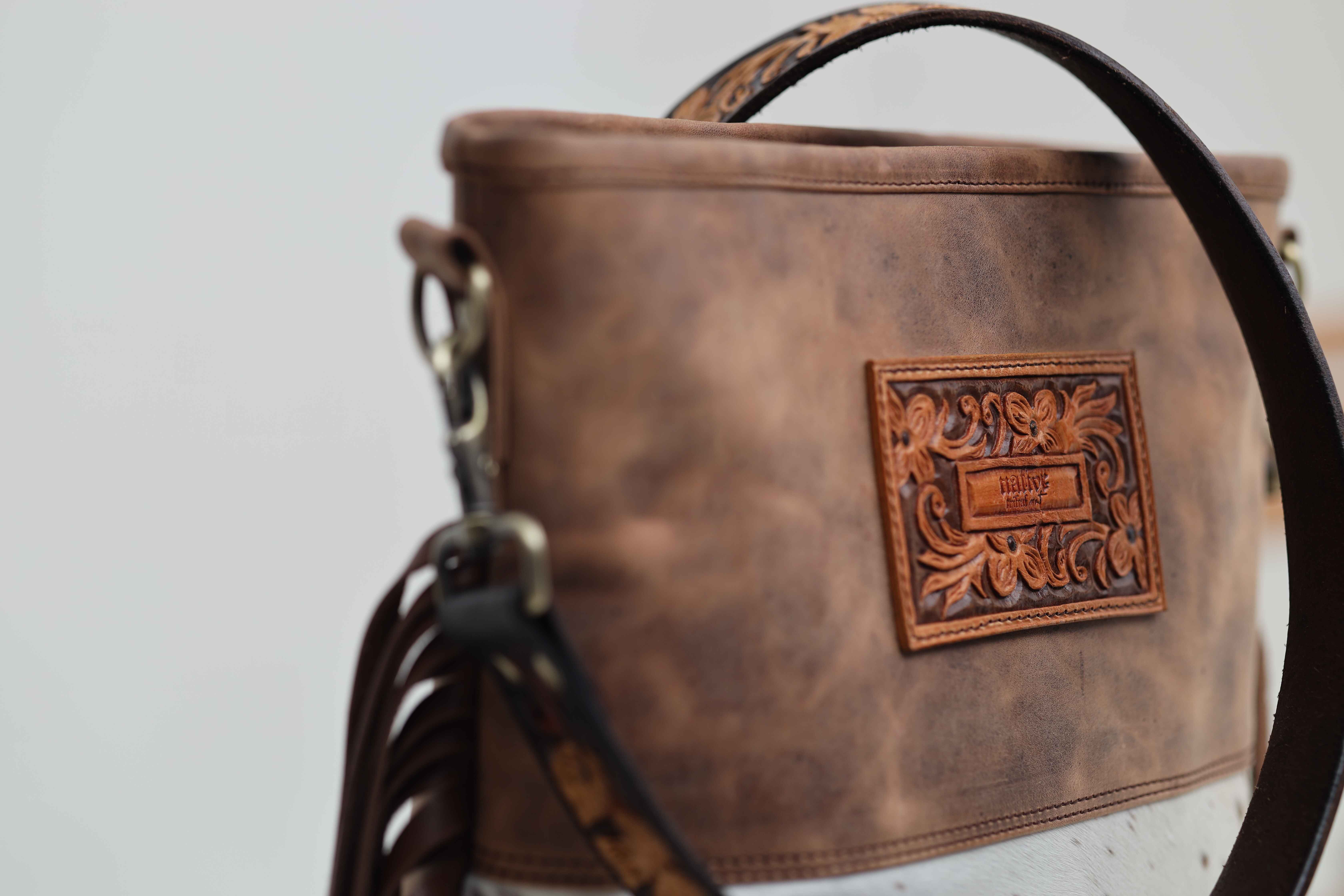 HAIR-ON-FRINGS TOTE BAGS