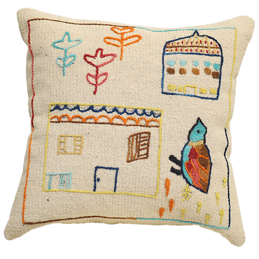 HAND EMBROIDERED THROWS/ CUSHIONS