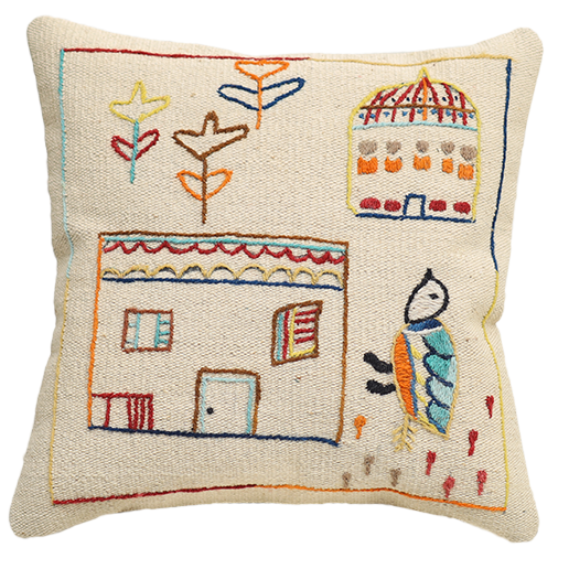 HAND EMBROIDERED THROWS/ CUSHIONS