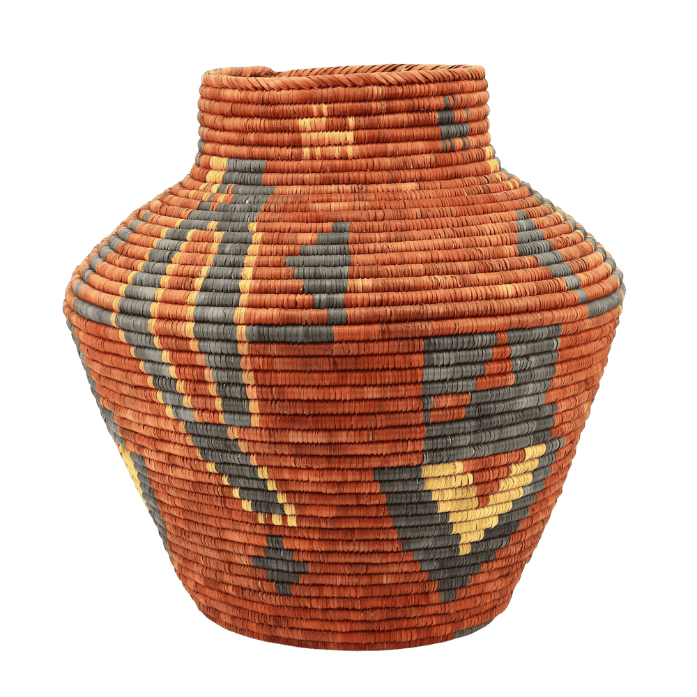 HAND WOVEN BELLY VASE BASKETS (NJAU)