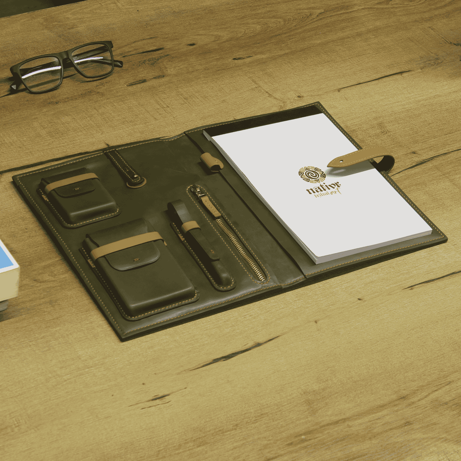 HANDMADE OFFICE LATHER NOTEBOOK