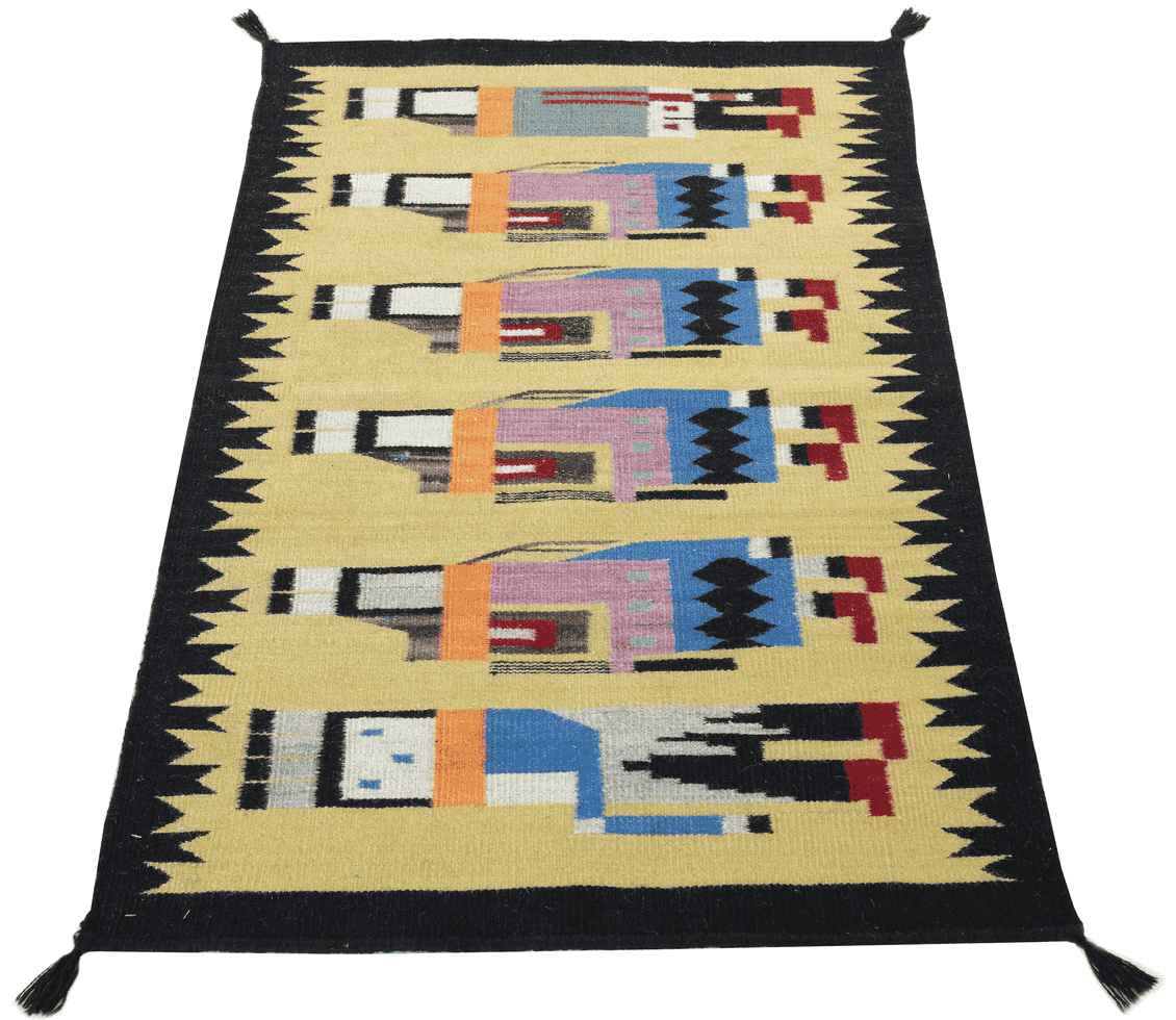 HAND WOVEN NATIVE STYLE COLLECTOR'S GRAND SOUTHWEST RUGS (NHWD)