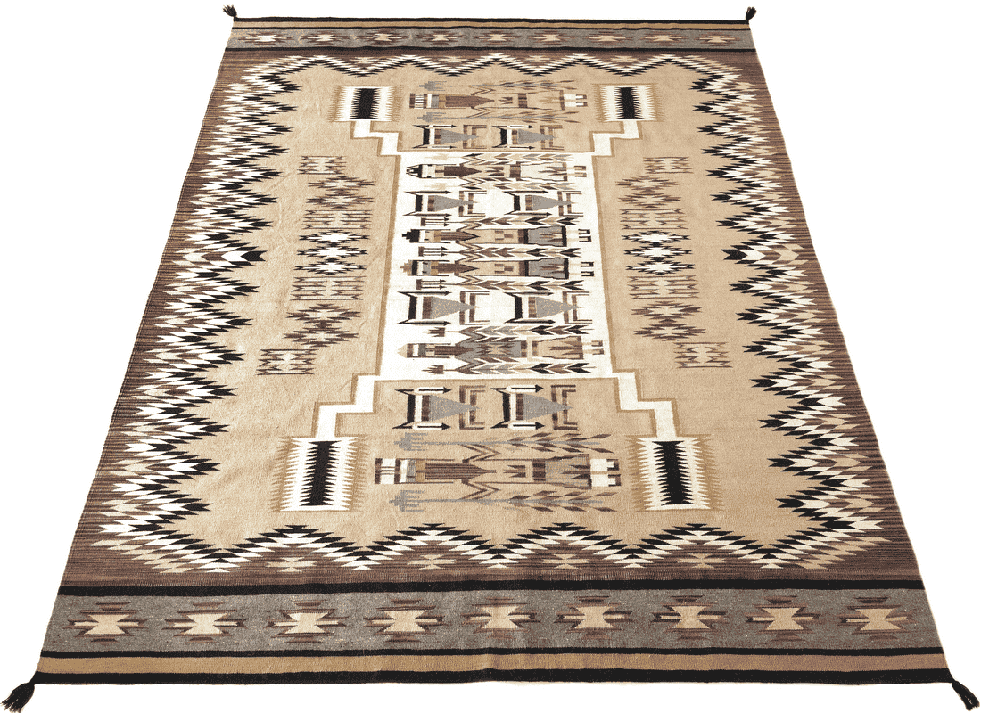 HAND WOVEN NATIVE STYLE COLLECTOR'S GRAND SOUTHWEST RUGS (NHWD)