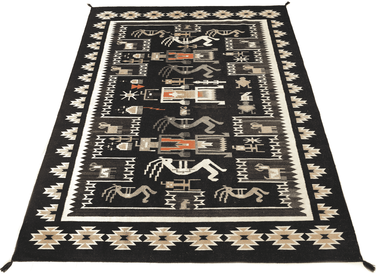 HAND WOVEN NATIVE STYLE COLLECTOR'S GRAND SOUTHWEST RUGS (NHWD)