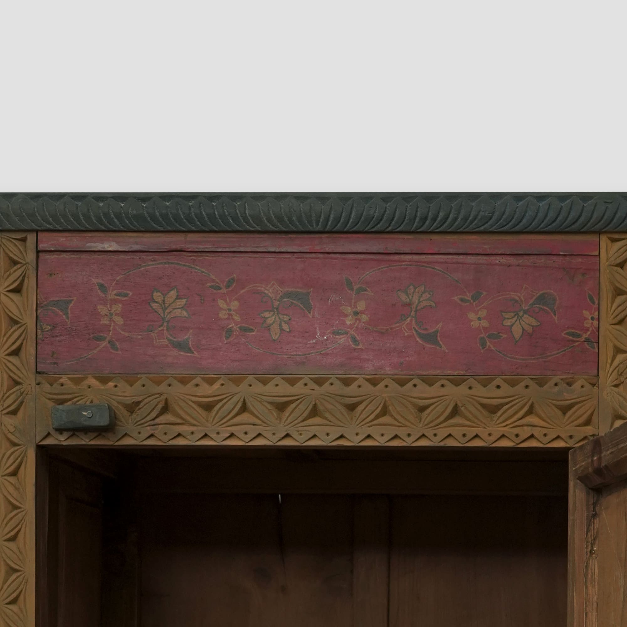 HAND CARVED HAND PAINTED TIBETAN NIGHTSTAND CABINETS