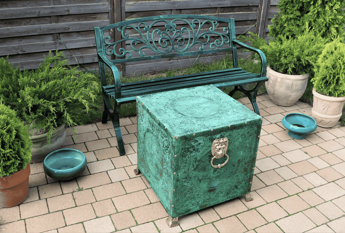 HAND BETEAN COPPER END TABLE (NTACT)